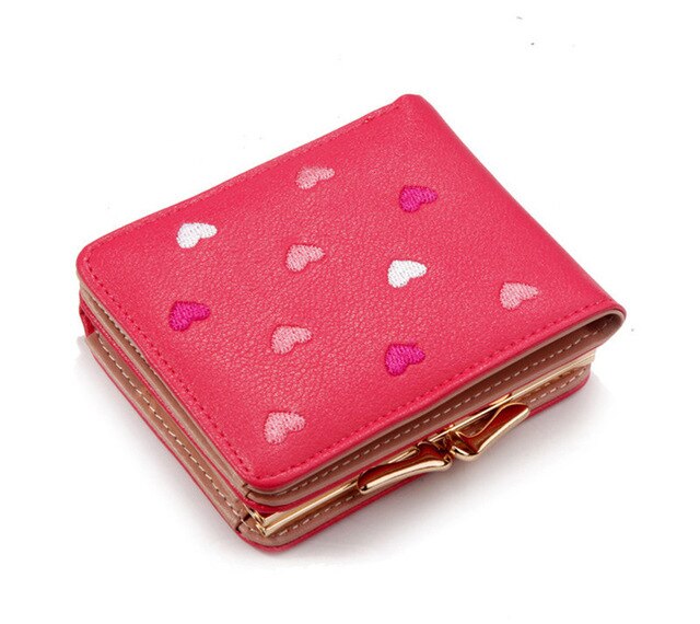 ¡Novedad! Cartera Catei Karrui de estilo coreano para mujer, monedero bordado: 39 rose red