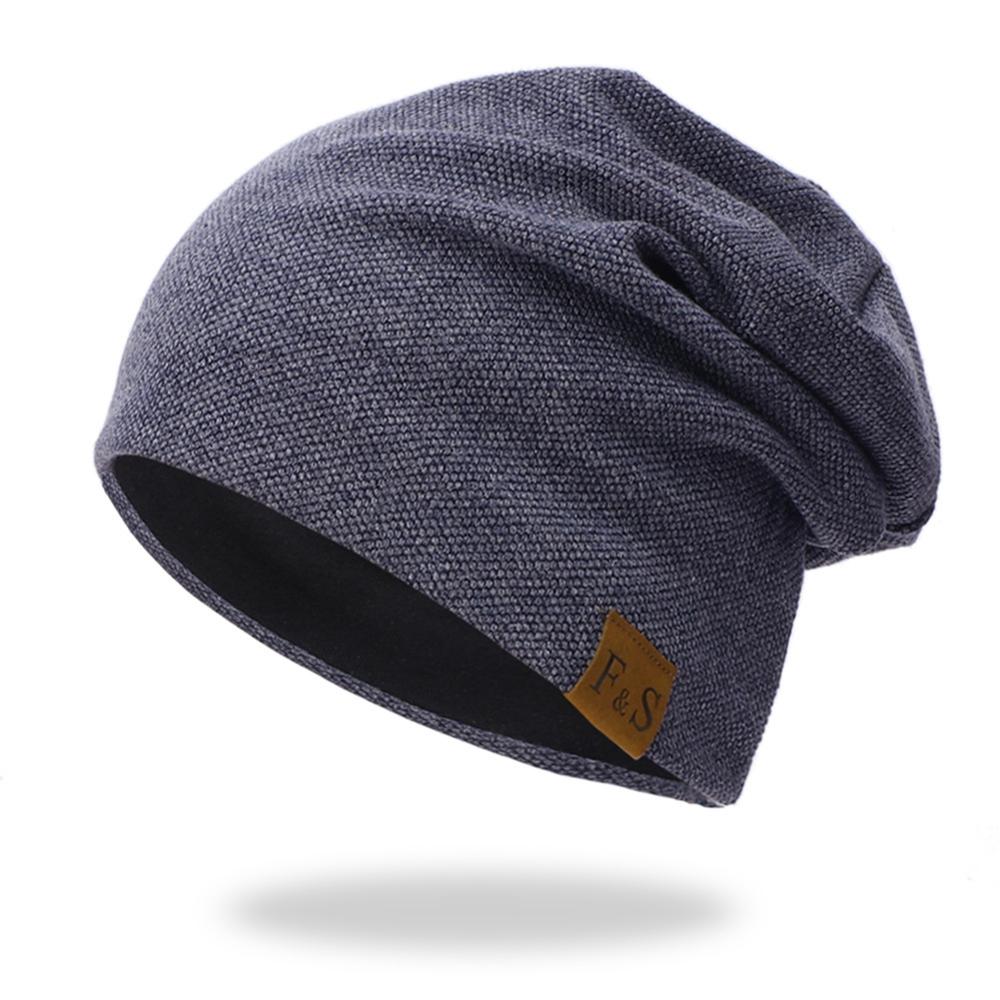Gorros casuales de algodón, tejido elástico térmico, ligero, cálido, para invierno, gorros deportivos: ZQ