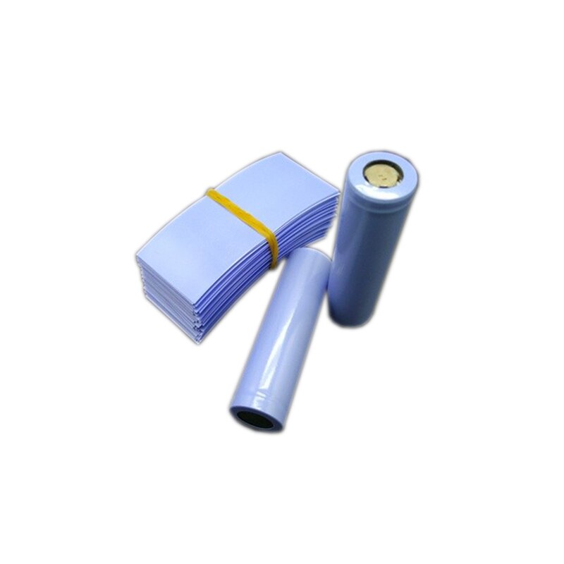 100Pcs 18650 Lithium Battery Heat Shrinkable Sleeve Battery Cover Skin Pvc Heat Shrinkable Film Shrink Tube: PURPLE BLUEx100pcs