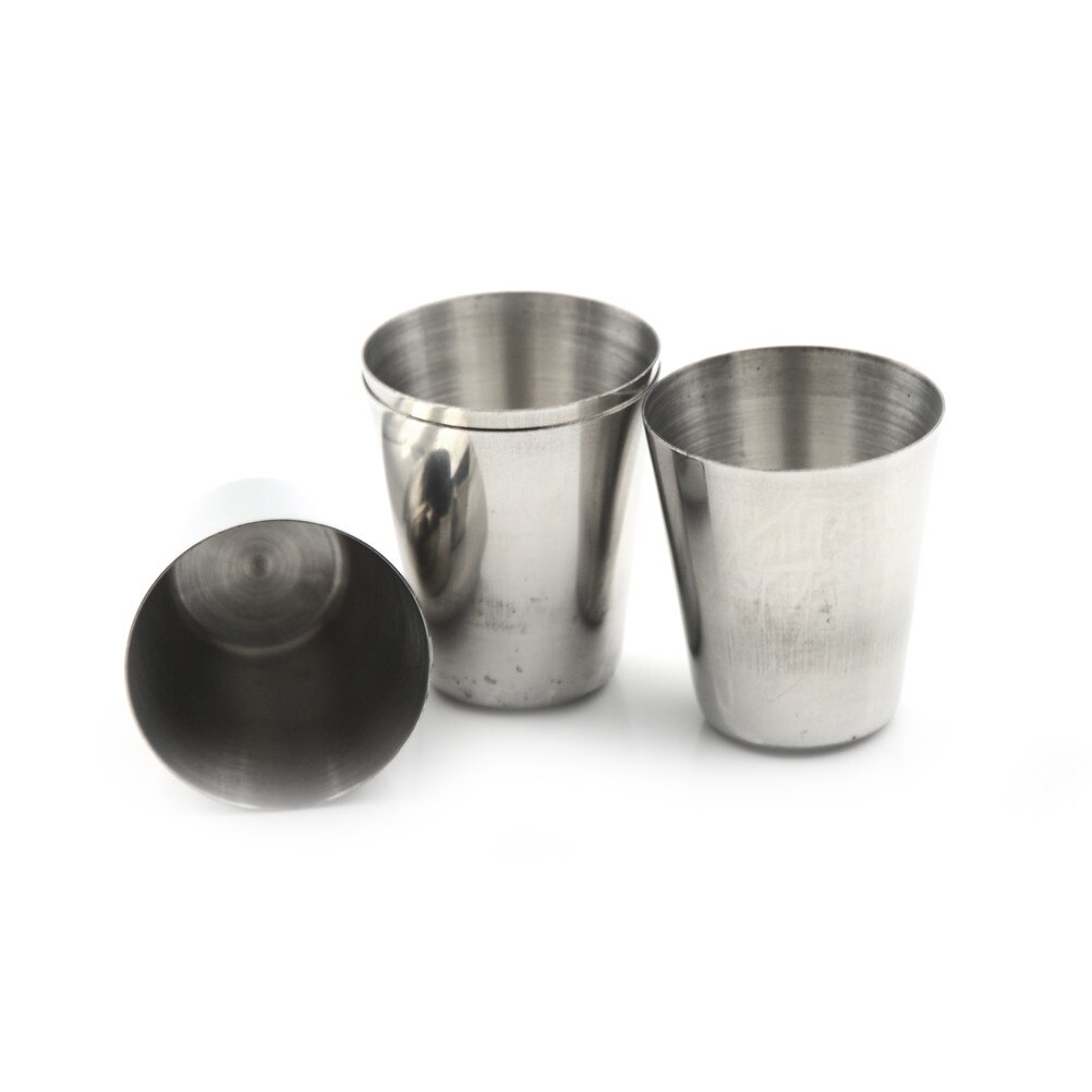 4pcs Camping / Travel Stainless Steel Shot Glass Set