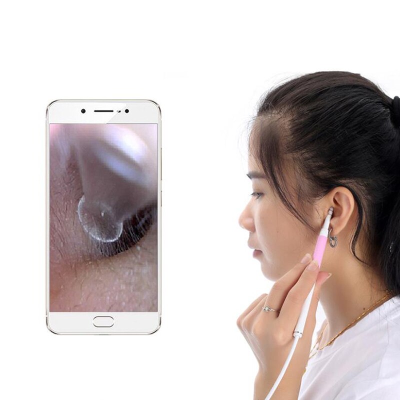 3-in-1 Ear Cleaning Endoscope Mini Camera 5.5mm Borescope Inspection Camera Otoscope Visual Earpick Tool