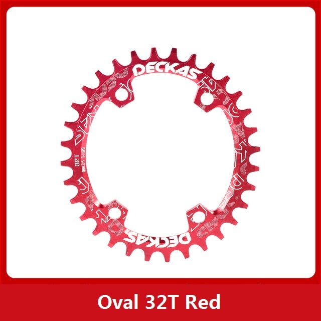 Deckas 96BCD Round / Oval Narrow Wide Chainring 32T 34T 36T 38T Mountain Bike Chainring for SHIMANO XT SLX M7000/M8000/M9000: Oval 32T Red