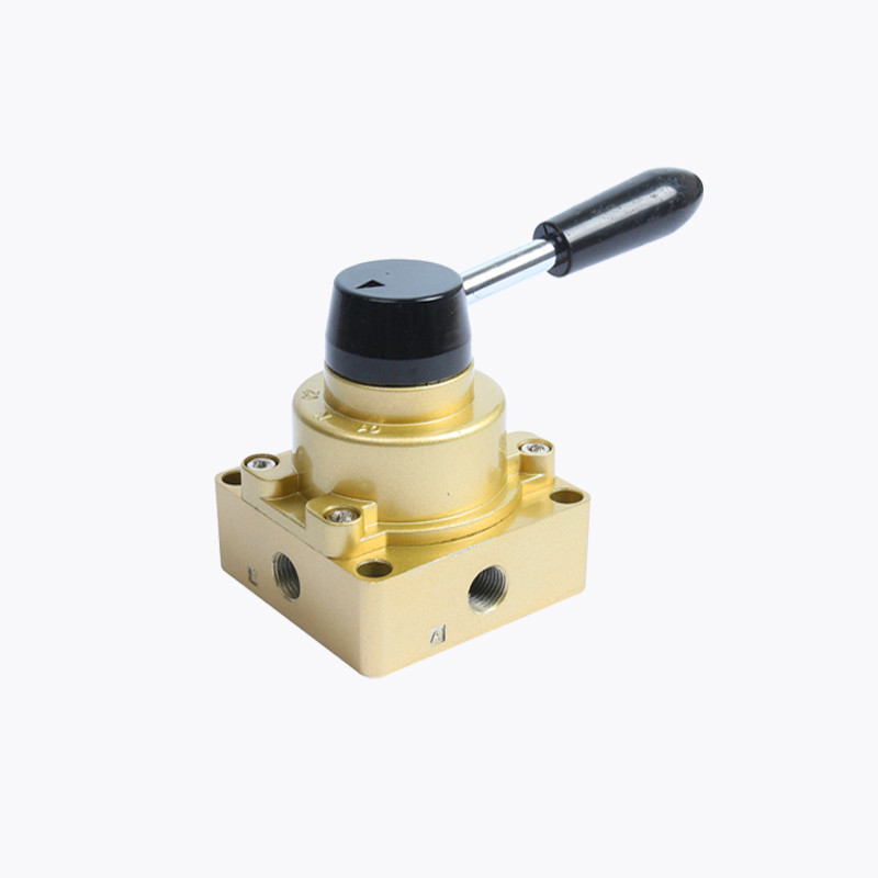 1PC 3 Position 4 Way Lever Hand Rotary Valve Air Flow Control 1/4 PT 3/8PT 1/2PT