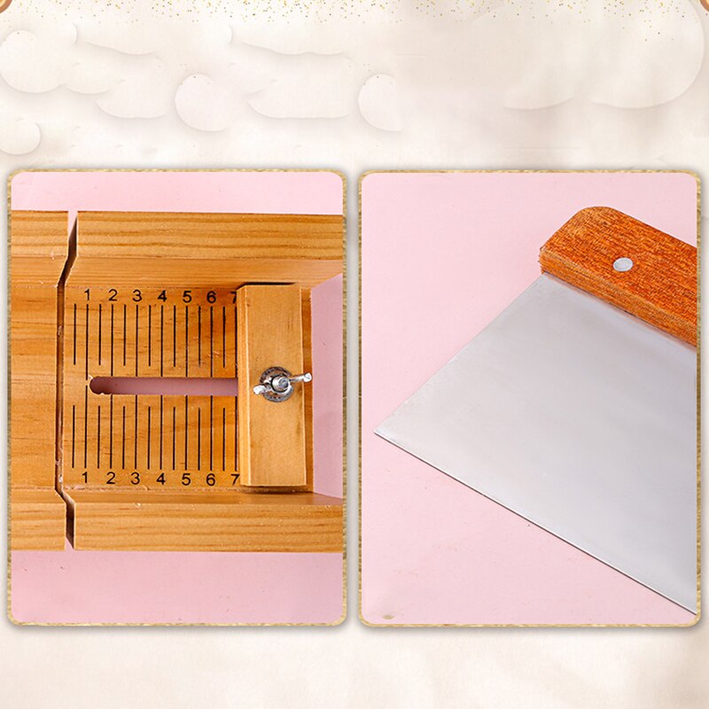 Diy Soap Cutting Tool, Rubber Wood Adjustable Soap Cutting Device, Simple Soap Making Fixed Support Supplies