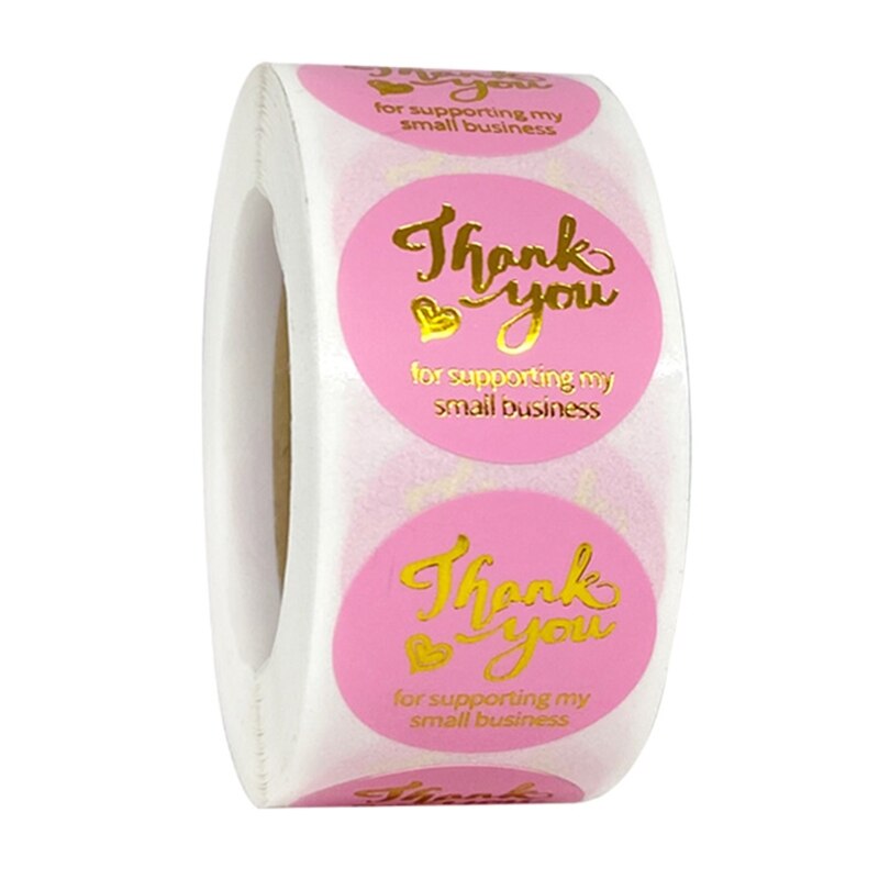 500pcs Thank You for Supporting My Small Business Adhesive Stickers Seal Label D08F