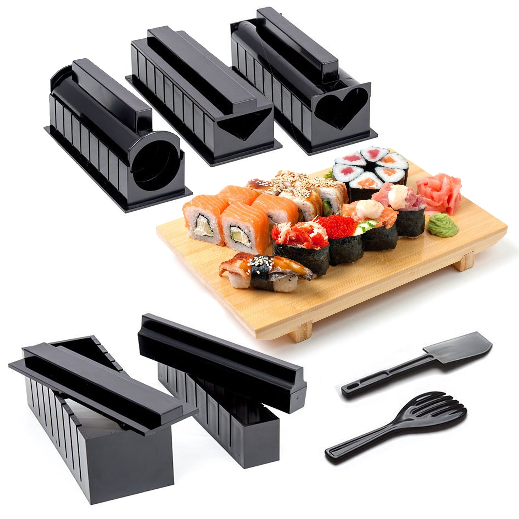 Sushi Making Kit Roll Sushi Maker Rice Roll Mold 10pcs Kitchen Sushi Tools Japanese Sushi Cooking Tools Kitchen Tools