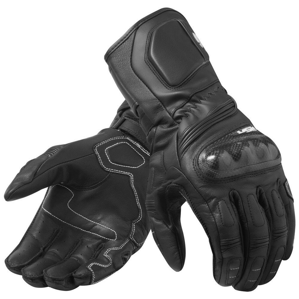 Motorcycle Racing RSR 3 Black Moto Motorbike Motorcycle Touring Leather Gloves | All Sizes: Black / M