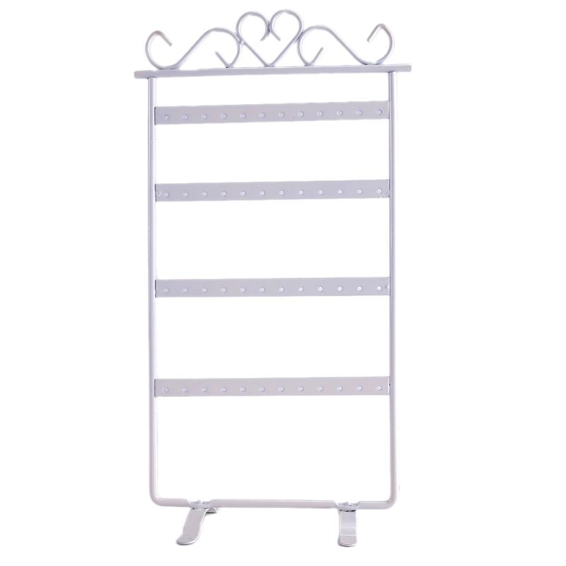 Øreringer halskjede ørestikker smykker display rack enkel stil metall stativ holder display hylle smykker stativ holder: 2