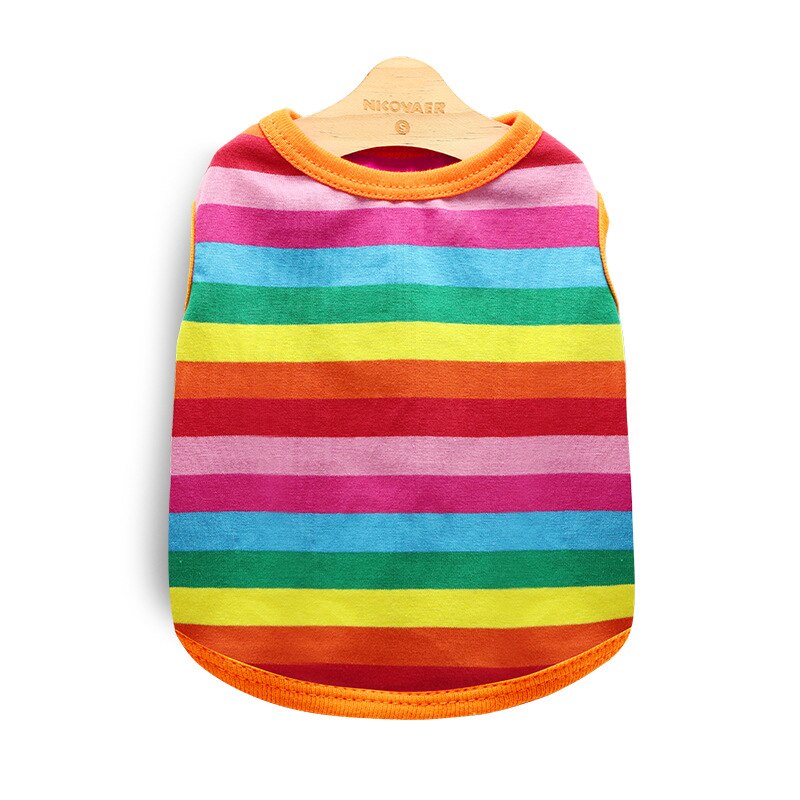 Rainbow Cat Clothes Summer Clothes for Cat Costume Pets Clothing Spring Pet Clothes Dressing Up Cat Party Costume Suit Kitty