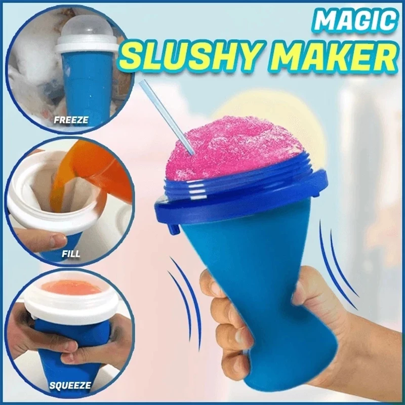 Quick-frozen Smoothies Newly Durable Slush Ice Cream Maker Squeeze Slush Quick Cooling Cup Milkshake Bottle Smoothie Cup