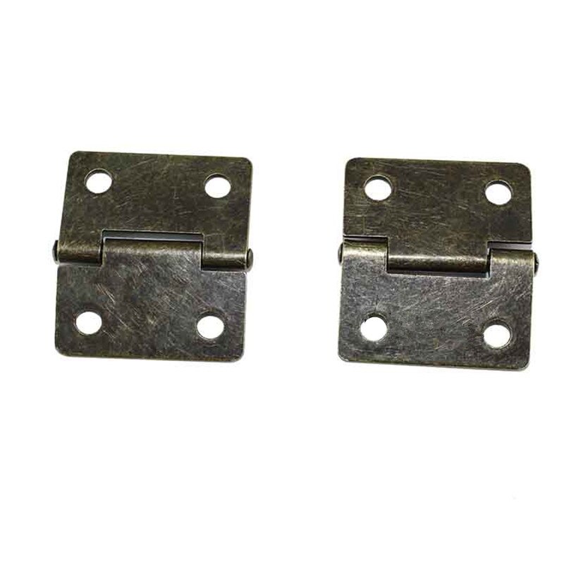 Pronssinen pieni rautakaapin oven sarana, oven saranat puulaatikolle ,4 reikää saranapussitarvike, ruuveilla ,36*38mm,20 kpl