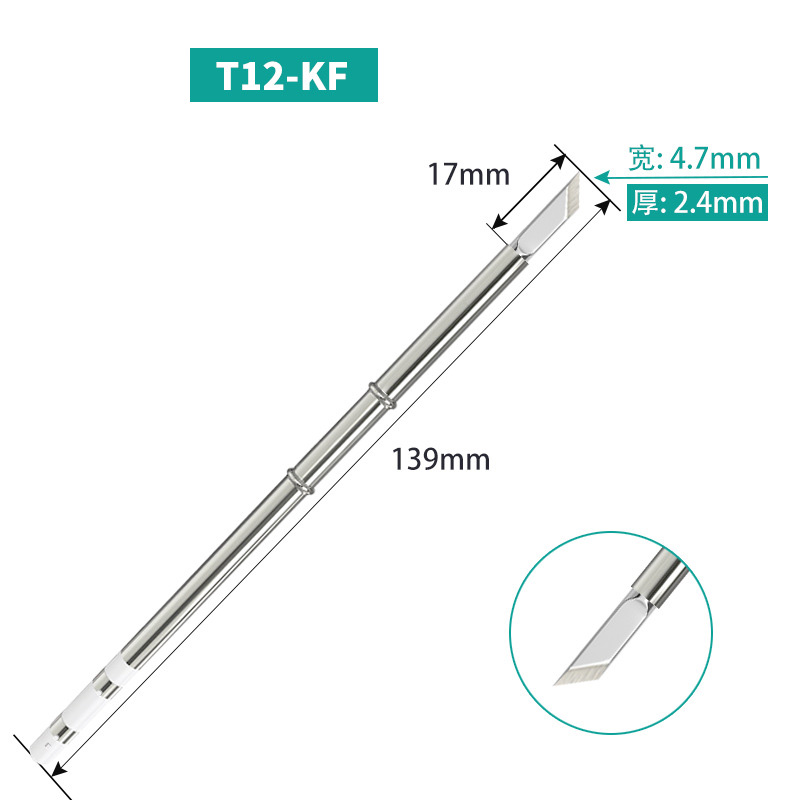 T12 K Series T12-K KL KF KR KU KL J02 JS02 Soldering Solder Iron Tips for Hakko FX951 DIY Soldering Station Kits Welding Tools: T12-KF