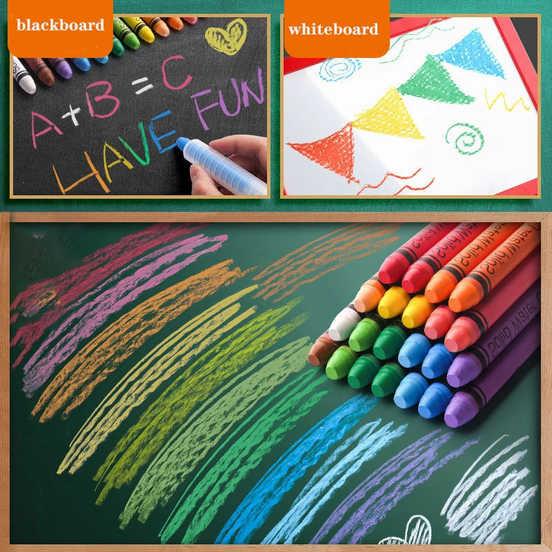 4/6/12pcs Dust Free Solid Water Chalk Non-toxic Blackboard Whiteboard Drawing Pens Colorful Chalk Markers School Office Supplies
