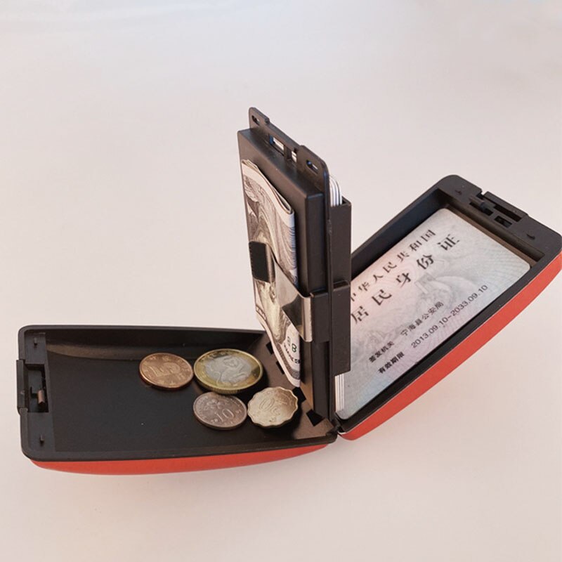 RFID Blocking Aluminum Coin Purse Wallet Credit Card Holder Security Metal Wallet Case Business Bank Card Protector Men Women