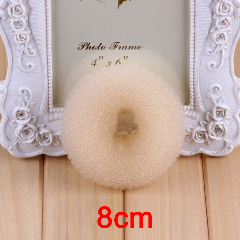 3 størrelser hårstyling doughnut bolle maker ring stil bolle knasende sok pof bump værktøj praktisk hårværktøj til skønhed: L sort 9cm