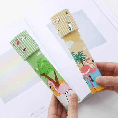 2PCS Neue Cartoon Kaleidoskop Flamingo Einhorn kinder Pädagogisches Spielzeug Rotierenden Schöne Muster jooyoo: 2