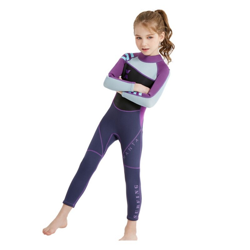 Child One-piece Diving Suit 2.5mm Surfing Wetsuit Kids Neoprene Thermal Swimsuit Wetsuits for Diving Swimming Surfing