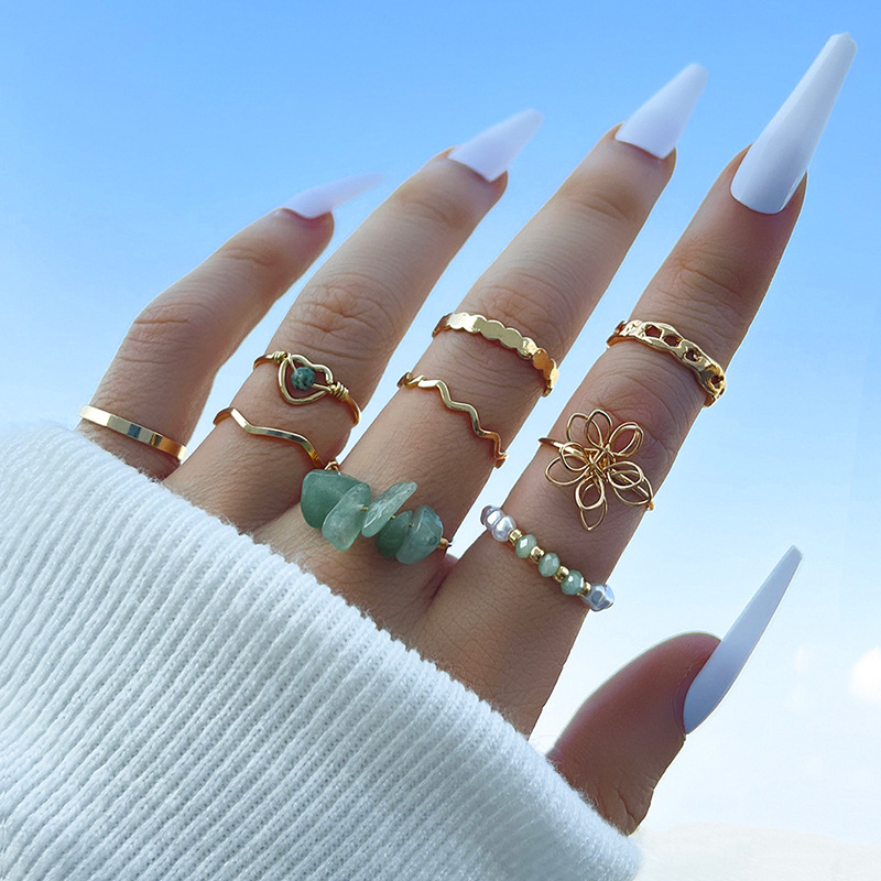 HI MAN 14 Pcs/Set Neo-Gothic Mixed Yin Yang Figure Feather Elephant Star Moon Sun Ring Women Personality Vintage Jewelry