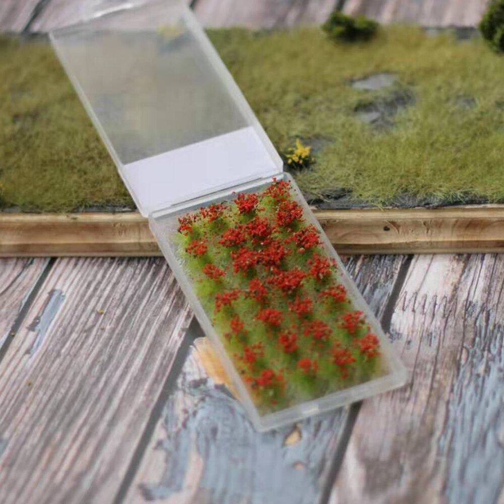 Blomstertufter miniatureblomst til model jernbane sceneri sandbord model wargaming: C