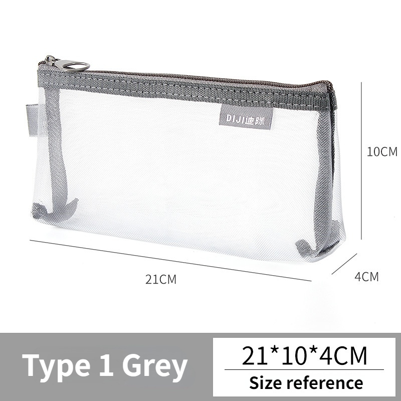 Make-up Pouch Lippenstift Make-Up Pinsel Lagerung Taschen Student Transparent Mesh Bleistift Fall Ins Reise Kosmetische Veranstalter für Frauen: Black