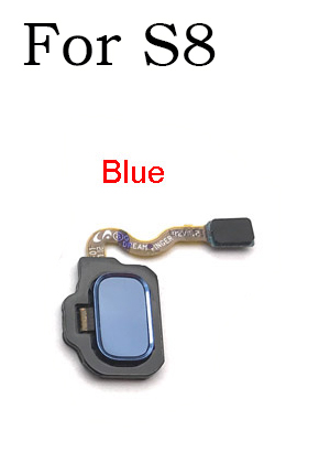 pour Samsung Galaxy S8 S9 S10e capteur d'empreintes digitales maison retour clé Menu bouton Flex ruban câble: S8 Blue