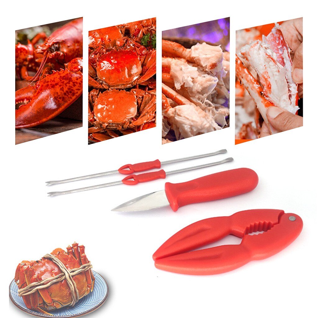 Crab Eating Tool Plastic Crab Claws Crab Fork Tool Multifunctional Claws Kitchen Seafood Walnut Eating Tools Nutcracker #TD