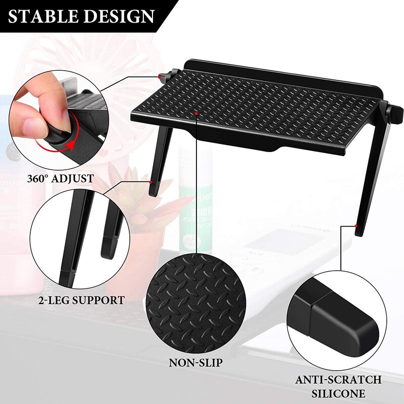-TV Top Shelf 8.5 Inch Sn Shelf Adjustable Monitor Top Shelf TV Top Storage Bracket Computer Sn Shelf for Home