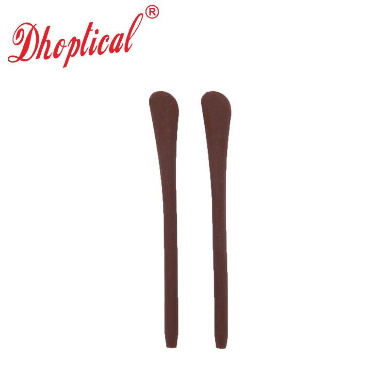 (50 pares) Puntas para patillas de anteojos Material de silicona Empuñaduras suaves para las orejas Agujero redondo de 5 colores para tienda de gafas y Hospital ocular: Castaño