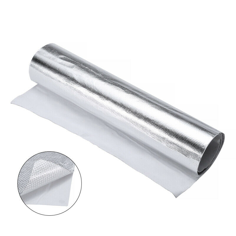 12"x24" Heat Shield Barrier Aluminum Fiberglass Cloth With Adhesive Layer A+ Heat Shield