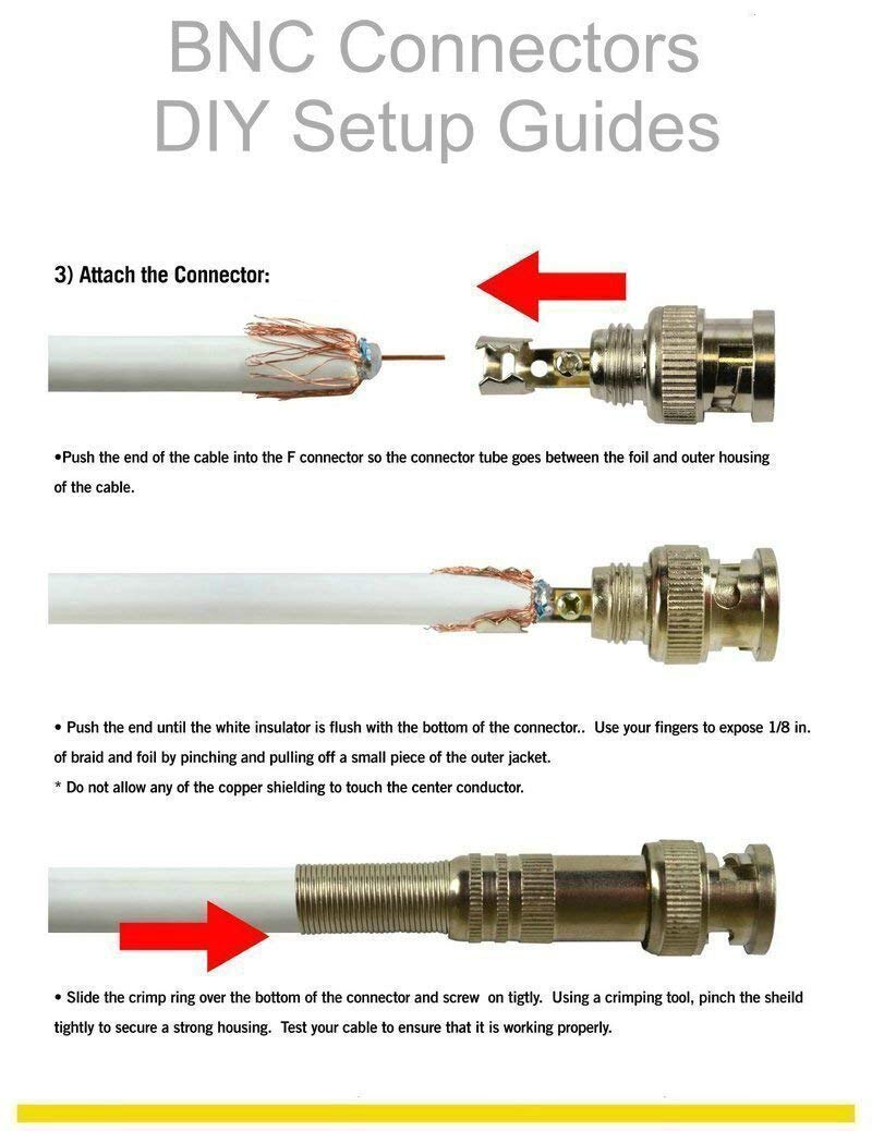 JR-B25 male solderless BNC connector for cctv camera system CCTV Monitor Accessories