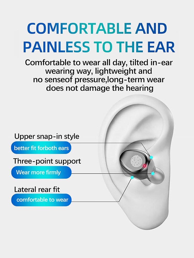Écouteurs sans fil bluetooth 2000 TWS, casque d'écoute Binaural à correspondance automatique, étui de chargement directe mah, 1/2 pièces