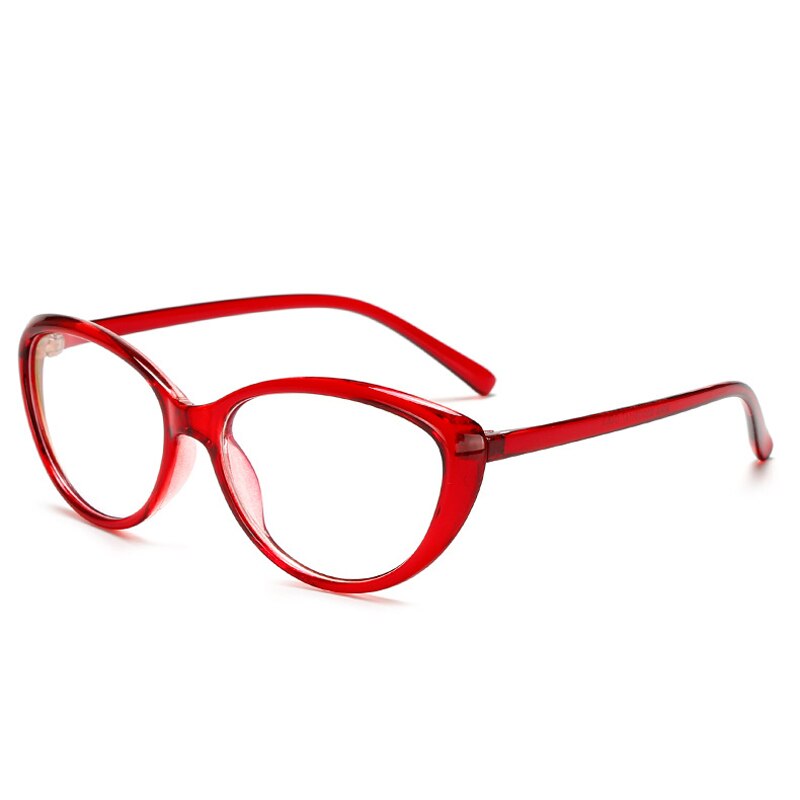 Zilead Spectacle Frame Cat Eye Glasses Frame Clear Lens Women Brand Eyewear Optical Frames Myopia Black Red Eyeglasses Frame: T4