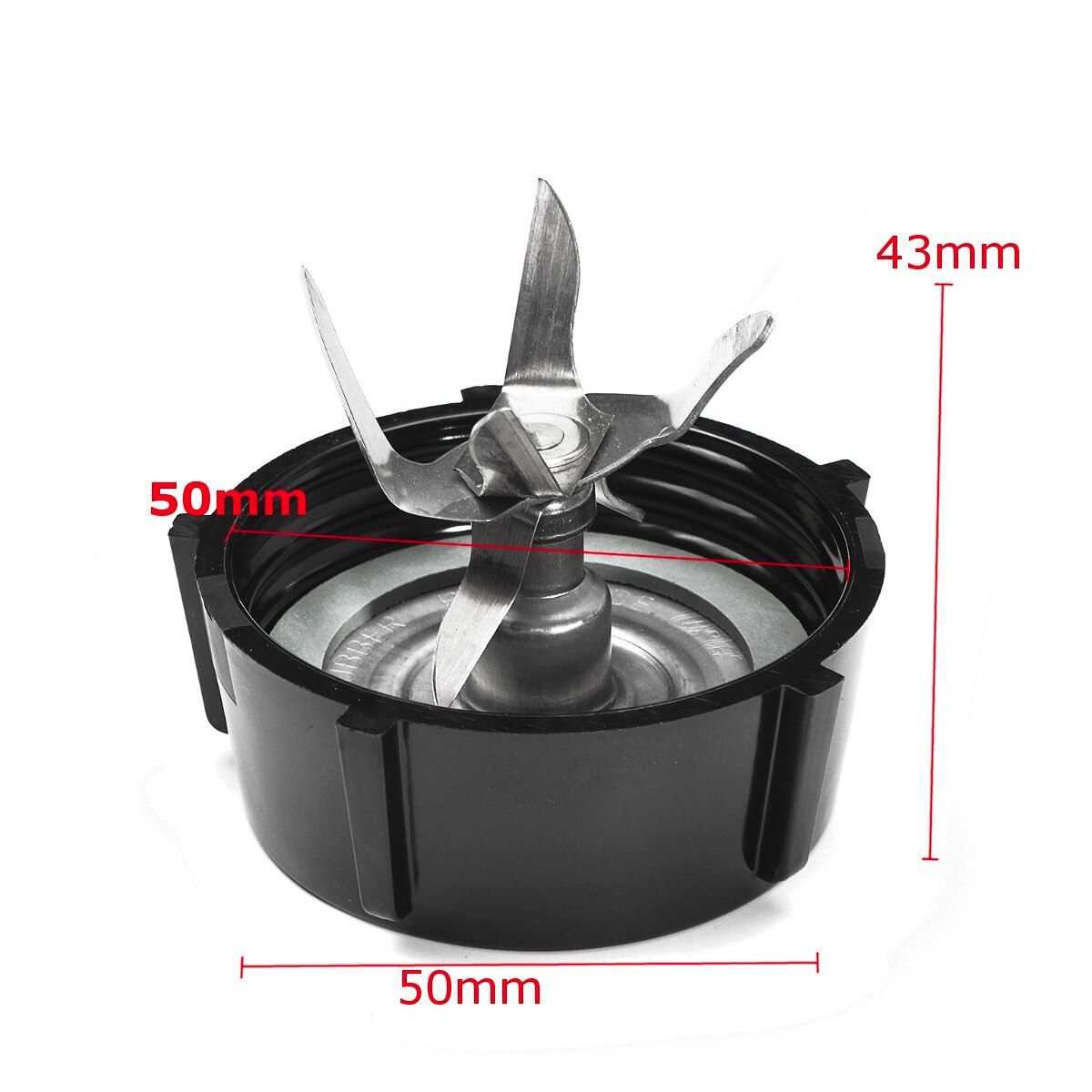 Durable 3PCS/1SET Stainless Steel Silver Black Blade+Sealing Ring Gasket+Base Bottom Cap 6 Point Blade For Oster Blender