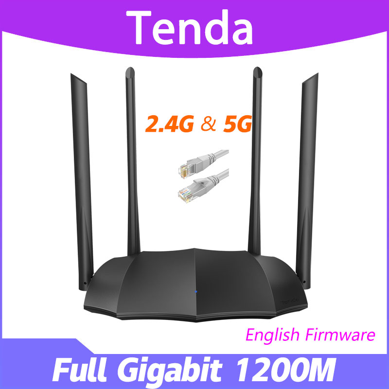 Tenda  ac8 gigabitowy router globalna wersja angielska gigabitowy ipv 6 ac1200 dual bezprzewodowy pełny 5g ethernet sieć wifi lan
