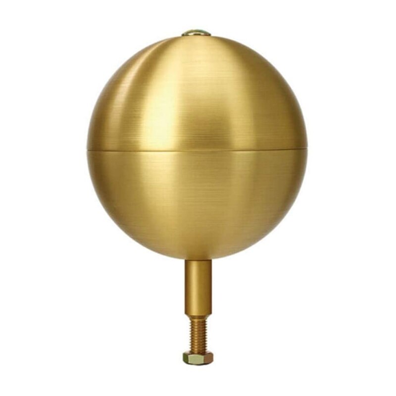 Kit de réparation de pièces de mât de drapeau rond doré, décoration de boule de drapeau, poulie à corde H3CC