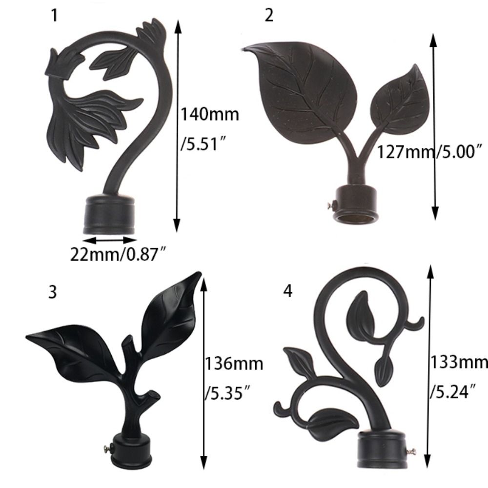 Embouts de poteaux de rideau, matériau ABS, Imitation fer, tige romaine, rideau décoratif solide de Style américain