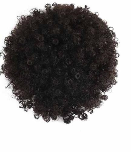 Blice 9inch Synthetic Curly Hair Ponytail African American Short Afro Synthetic Drawstring Puff Ponytail Hair Extensions: #2