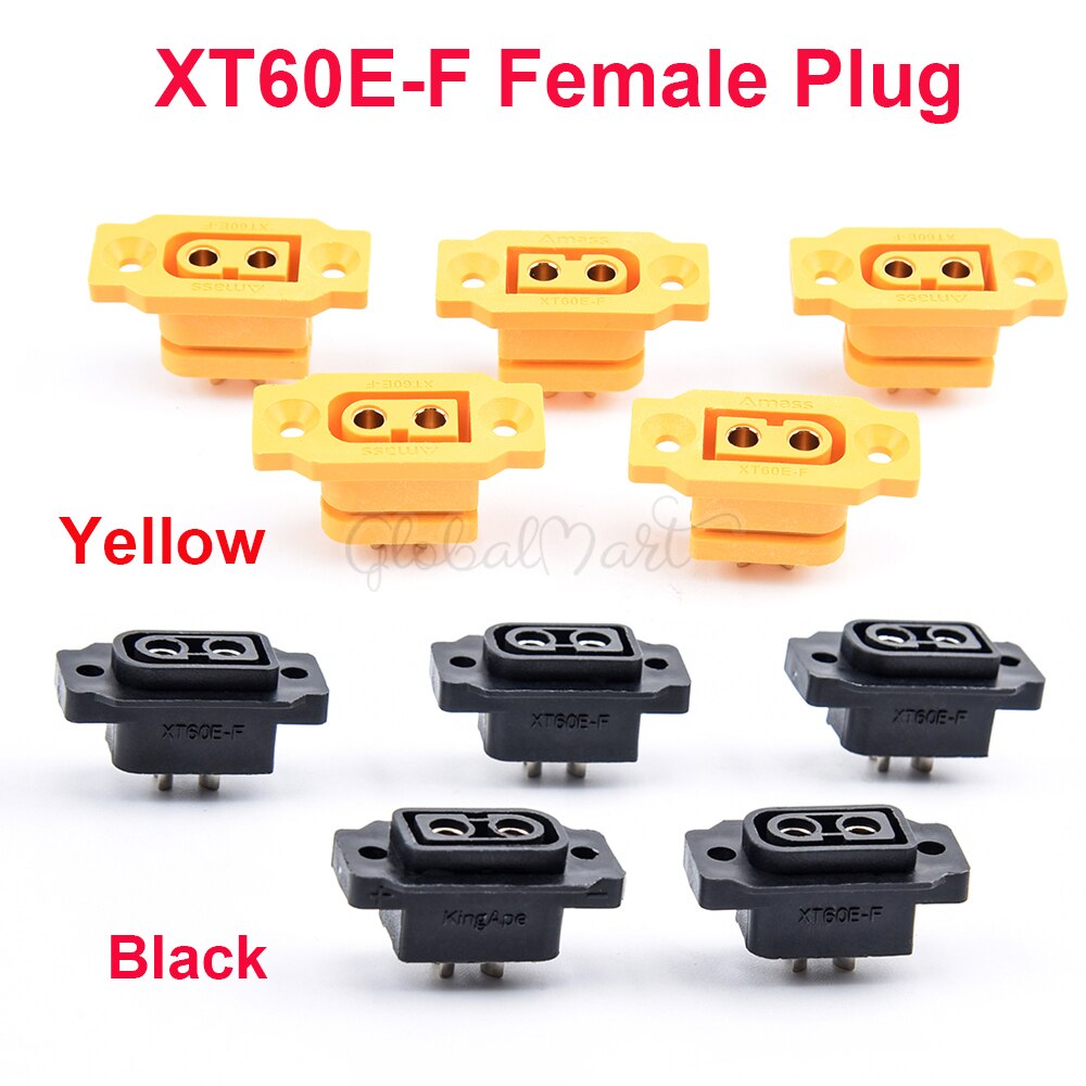 5Pcs XT60E-F XT60E Vrouwelijke Plug Grote Stroom Goud/Messing Ni Plated Connector Power Batterij Aansluiten Adapter Voor Diy rc Auto