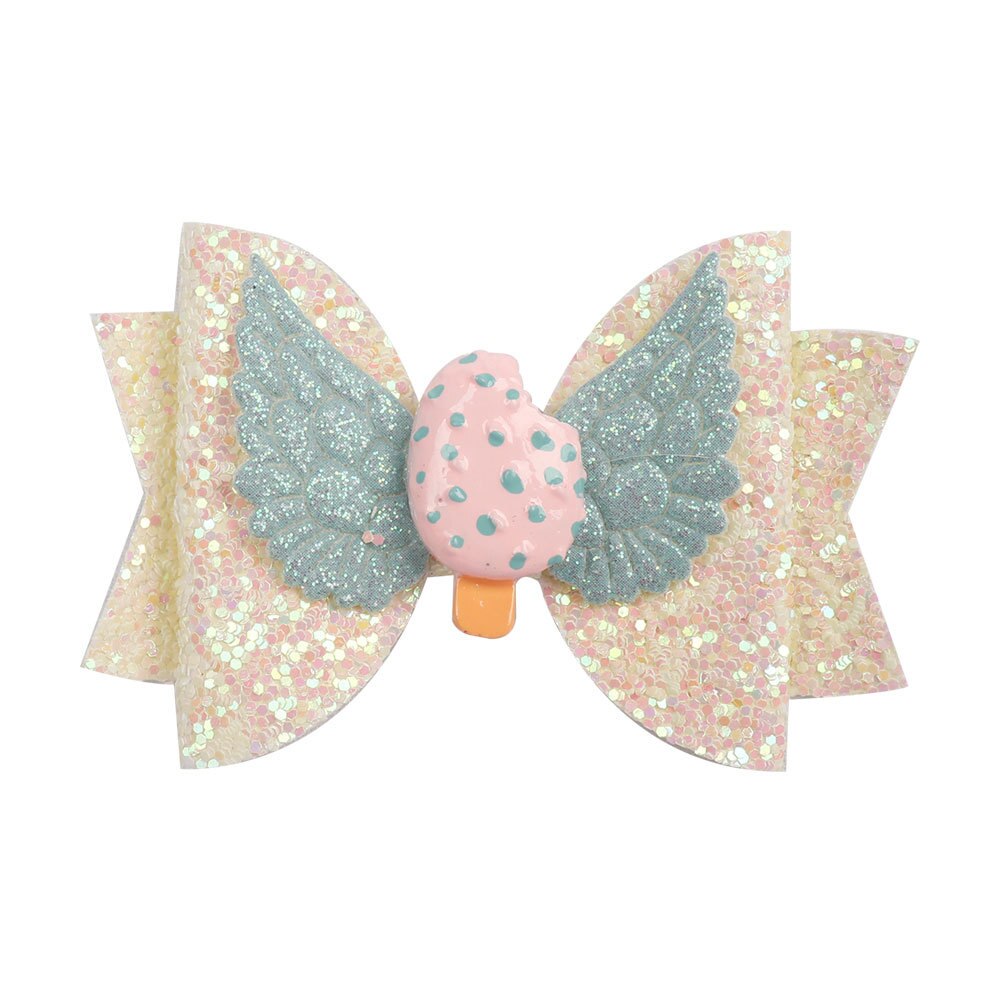 3.5inch Cute Hairgrips Glitter Hair Bows with Clip Dance Party Bow Hair Clip Girls Hair Accessories