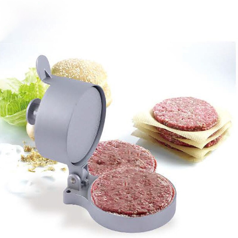 Kitchen Round Shape Hamburger Press Aluminum Alloy Hamburger Meat Beef Grill Burger Press Patty Maker Mold Kitchen Meat Tools