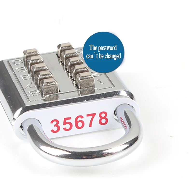 Cadenas à combinaison de boutons poussoirs à 4 ou 5 chiffres, serrure à numéro argenté, Code de voyage, accessoires de voyage