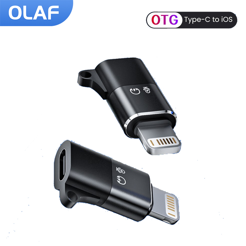 Adattatore Otg USB tipo C a 8 pin per Iphone 13 12 11 Pro Max Xr Convertitore cavo dati di ricarica rapida per auricolare U Disco USB C OTG