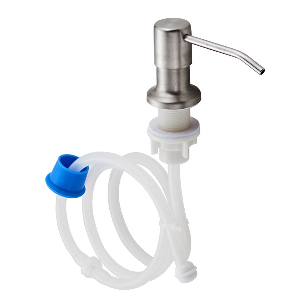 Stainless Steel Soap Dispenser Extension Tube Kit Bottle Replacement for Kitchen Sink Metal Under Deck Counter