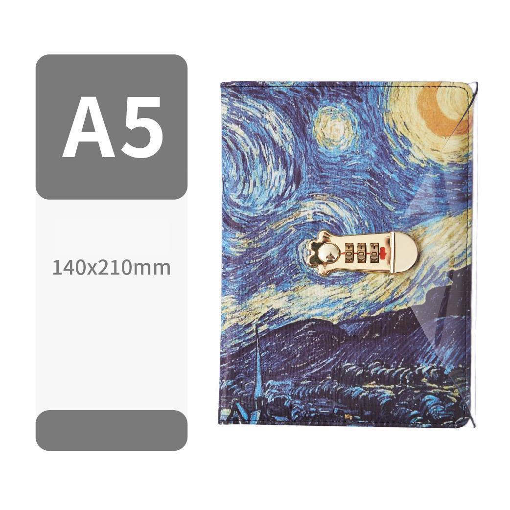 A5 Planner Sterrenhemel Codeboek En Tijdschriften Wachtwoord Agenda Office Bussiness Dagboek Met Slot Notebooks Schoolbenodigdheden: A