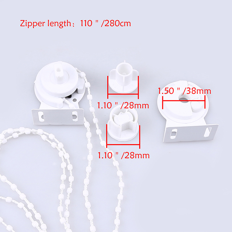28mm/38mm Manual Roller Blinds Shutter Accessories Home Decorative Bead Chain Curtain Clutch Window Roller Vertical Blind Shade