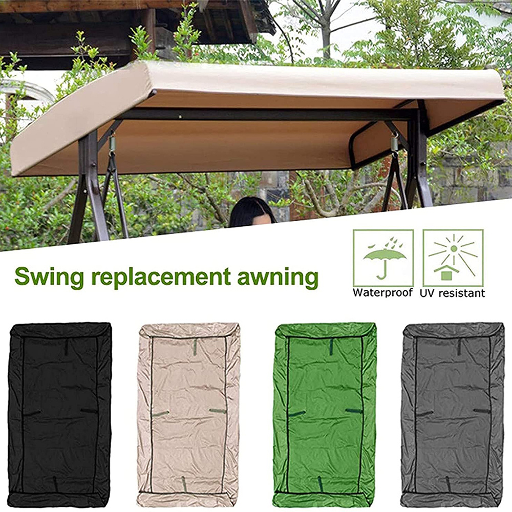 Swing Cover Waterproof Replacement Garden Canopy Top Bench Sun Protection Outdoor UV Protection Awning Sunshade Only Shelter