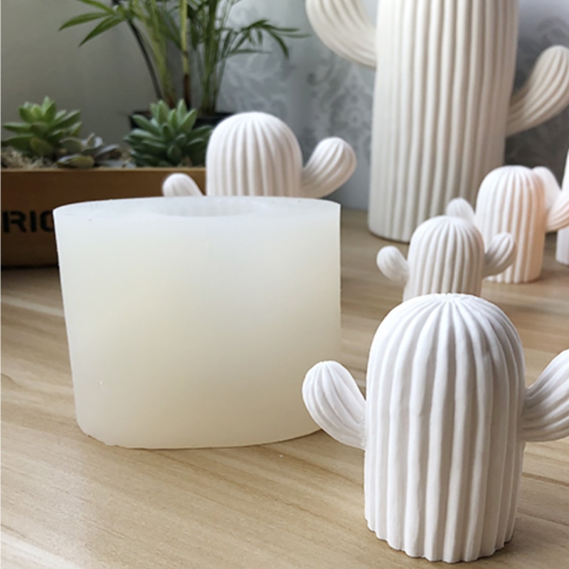 3D meat cactus plant plaster mold home decoration decorative candles mold Succulent cactus Candle forms simulator