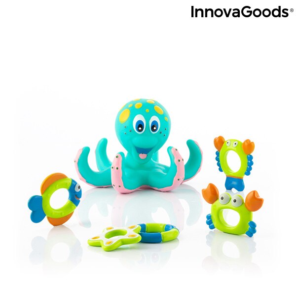 Schwimm Krake mit Ringe Ringtopus InnovaGoods 6 Stück