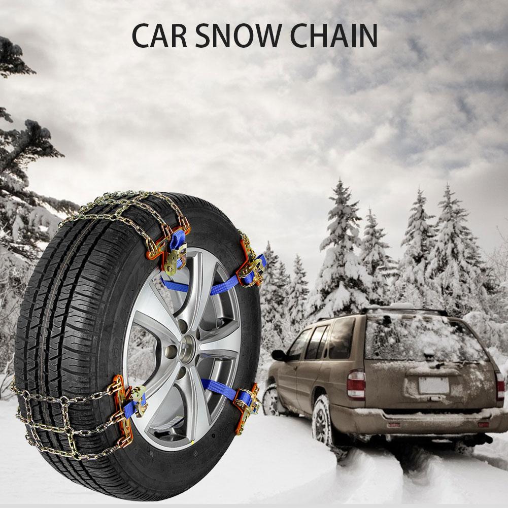 1 pces inverno pneu de carro corrente de neve baixa temperatura e resistente ao desgaste corrente de neve universal adequado para gelo/neve/areia/lama estrada