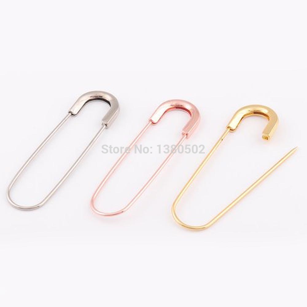 10 Stks/partij 80Mm Metalen Rose Goud/Goud/Zilver Kleur Grote Veiligheidsspelden Broche Pins Earring Pins Markering pin Diy Naaien Gereedschap